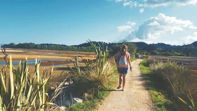 Person walking along a scenic path, embodying an active lifestyle while focusing on how to Lose Fat.