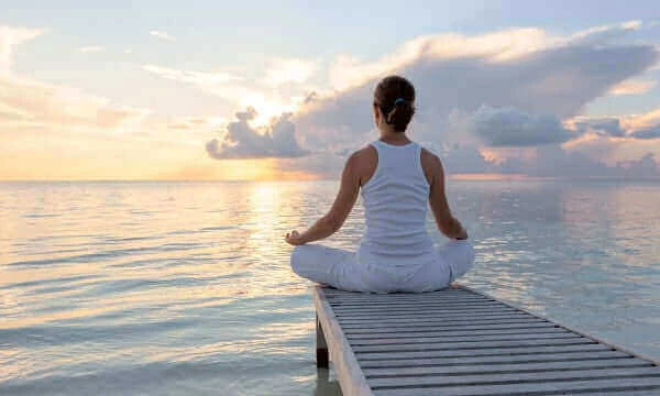 Science of Breath: How Breathing Shapes Focus and Brain Health - meditation at sunset