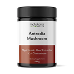 Matakana Superfoods Antrodia Mushroom 120g container, high grade dual extracted dietary supplement.