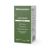 Natroceutics Lion's Mane Bioactive 60 Caps packaging showing high potency mushroom extracts for brain health.