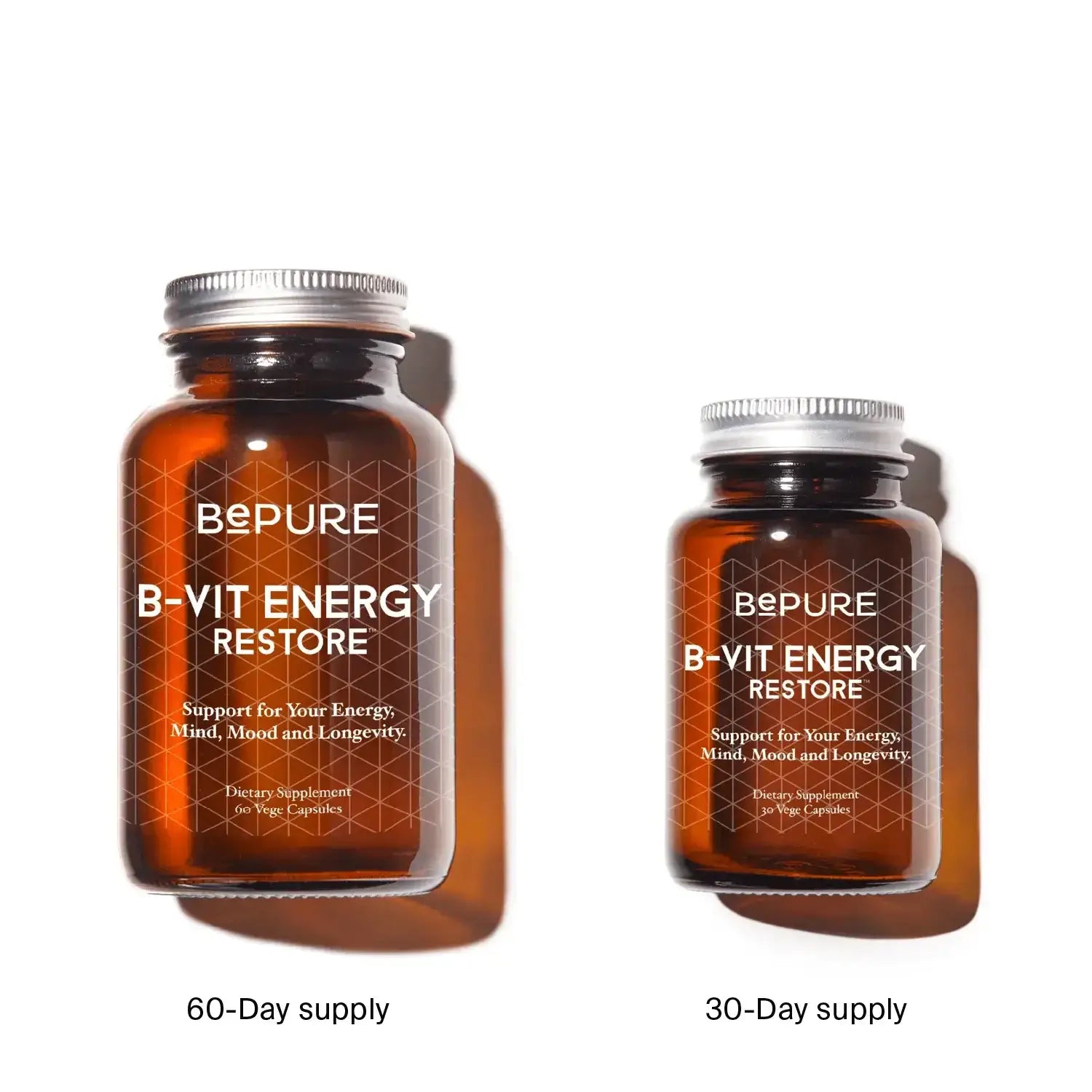 BePure B Vit Energy Restore 60 caps packaging – Windback NZ.