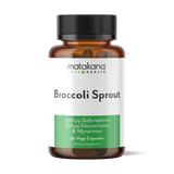 Matakana Superfoods Broccoli Sprout Capsules 30 Caps bottle with 90 vege capsules for daily dietary supplementation.