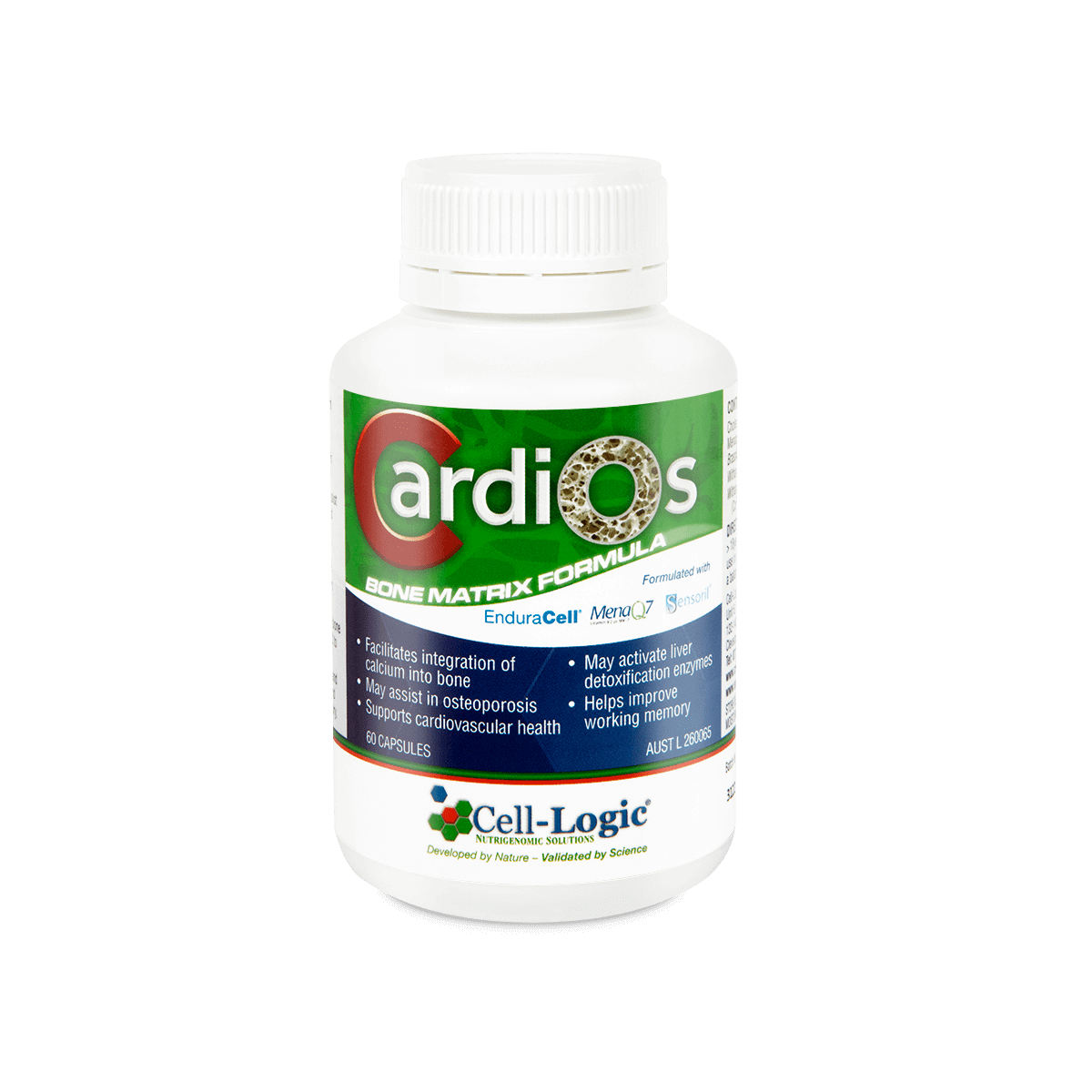 Cell-Logic CardiOS 60 caps packaging – Windback NZ.