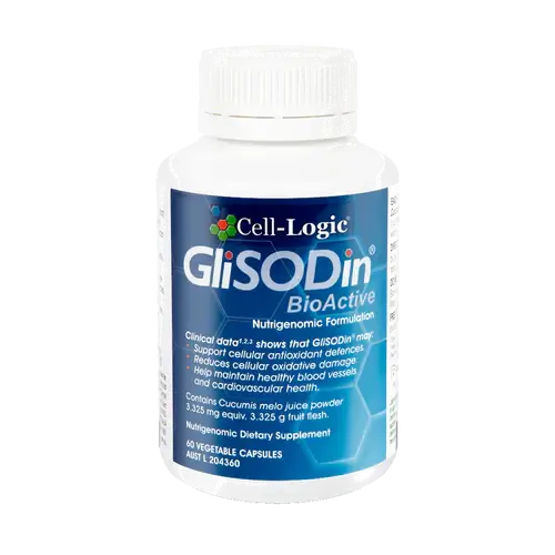 Cell-Logic GliSODin 60 caps packaging - Windback NZ