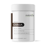 Matakana Superfoods Organic Chaga Mushroom 120g packaging, high grade, dual-extracted, supports immune health.