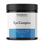 Matakana Superfoods Eye Complex 80g dietary supplement for eye health and lubrication in a convenient powder format.