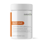 Matakana Superfoods Glycine 240g dietary supplement for heart and brain health, restful sleep, and glutathione support.