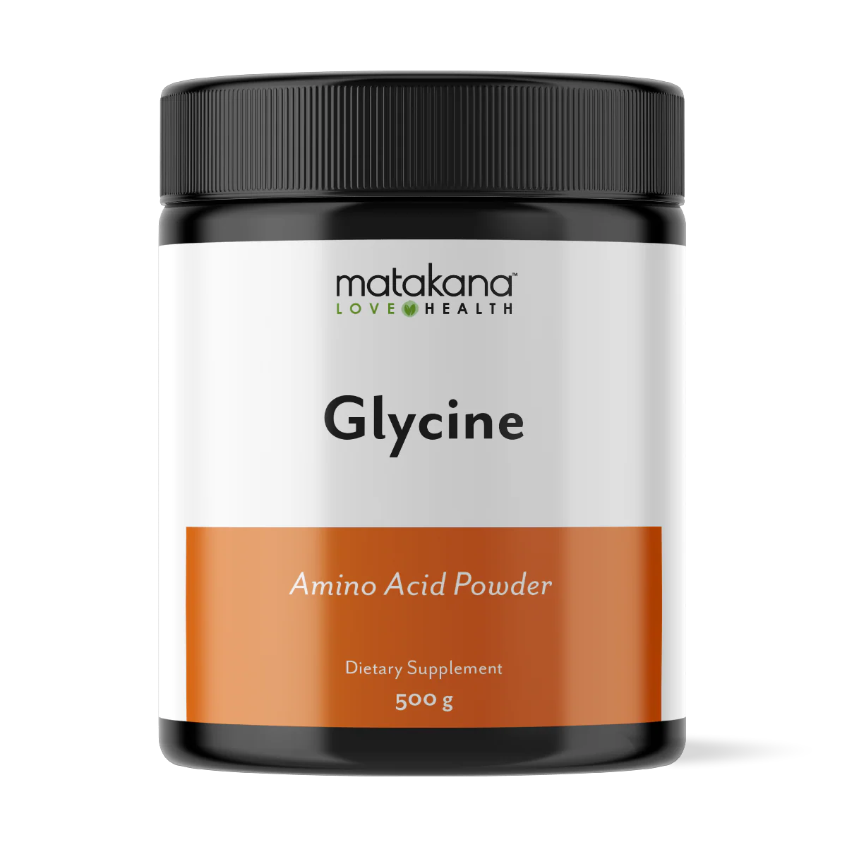 Matakana Superfoods Glycine 500g amino acid powder container for dietary supplement