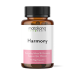 Matakana Superfoods Harmony 60 Caps bottle, everyday mood and hormone support for women.