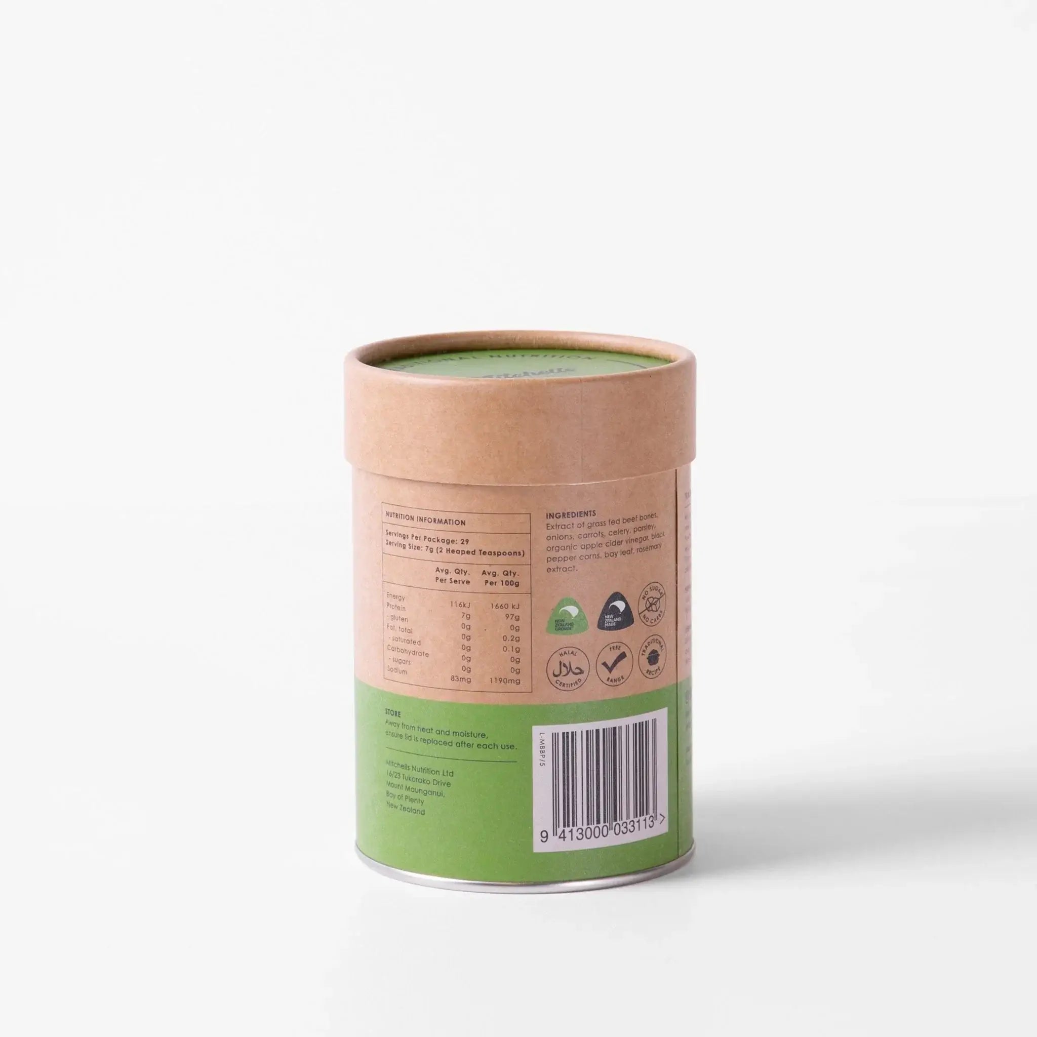 Mitchells Bone Broth Powder 200g packaging – Windback NZ.