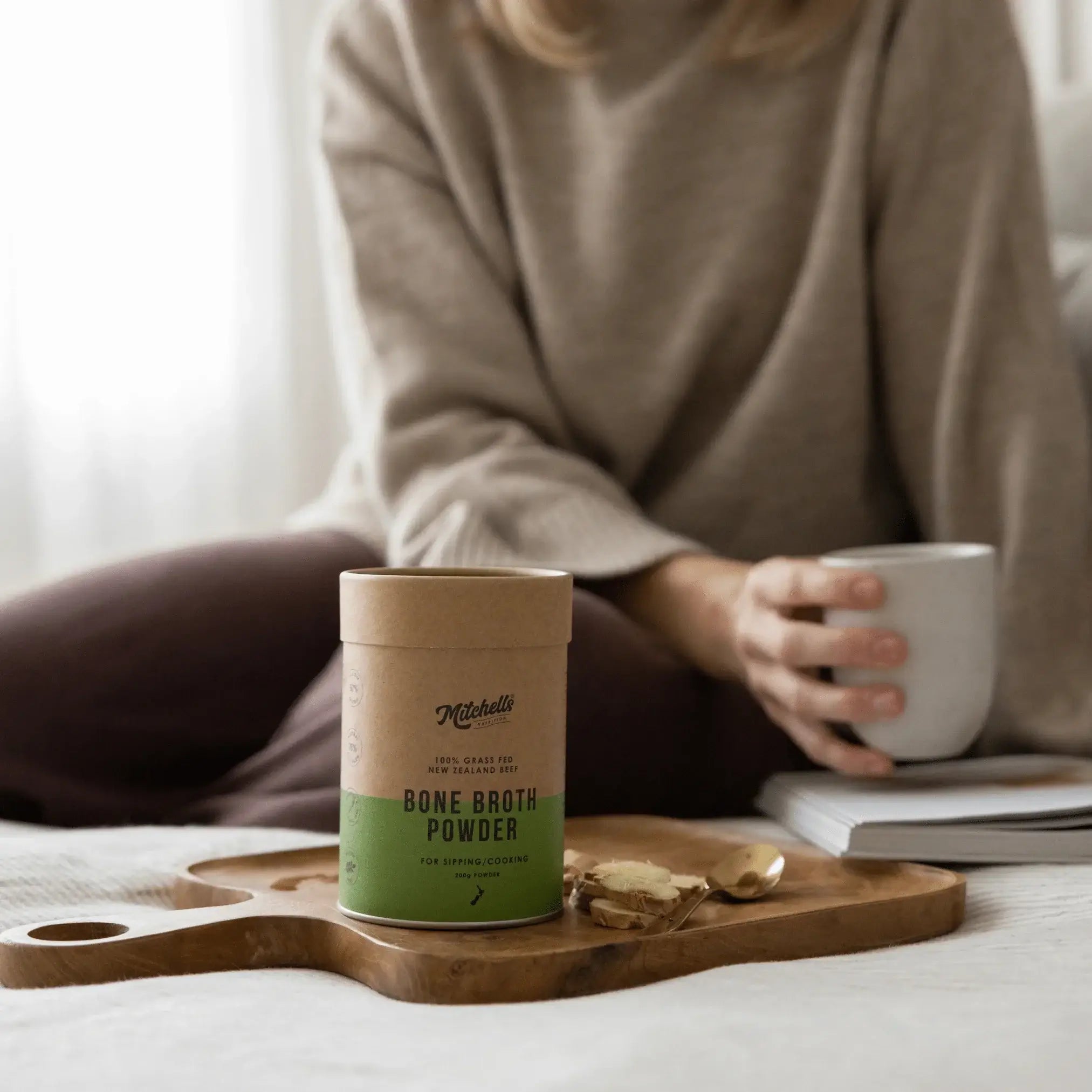 Mitchells Bone Broth Powder 200g packaging – Windback NZ.