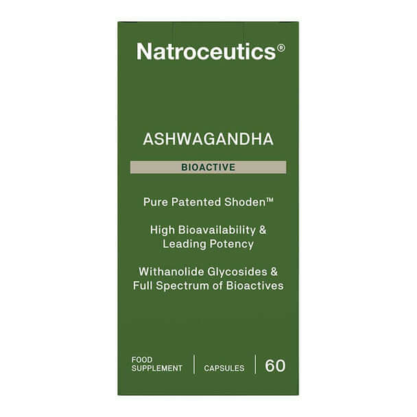 Natroceutics Ashwagandha BioActive 60 caps packaging – Windback NZ.