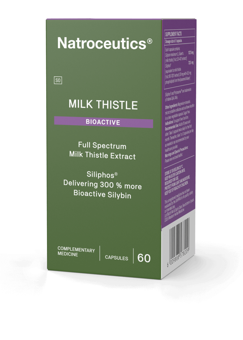 Natroceutics Milk Thistle 60 caps packaging – Windback NZ.