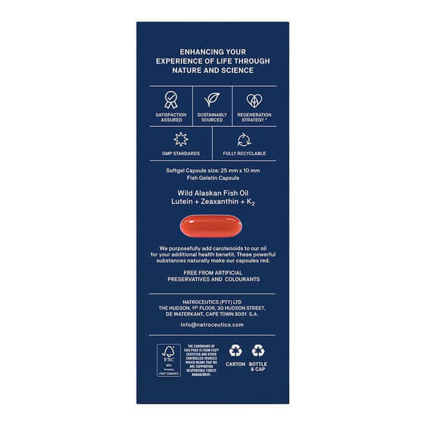 Natroceutics Omega 3 Fortified 60 caps packaging – Windback NZ.