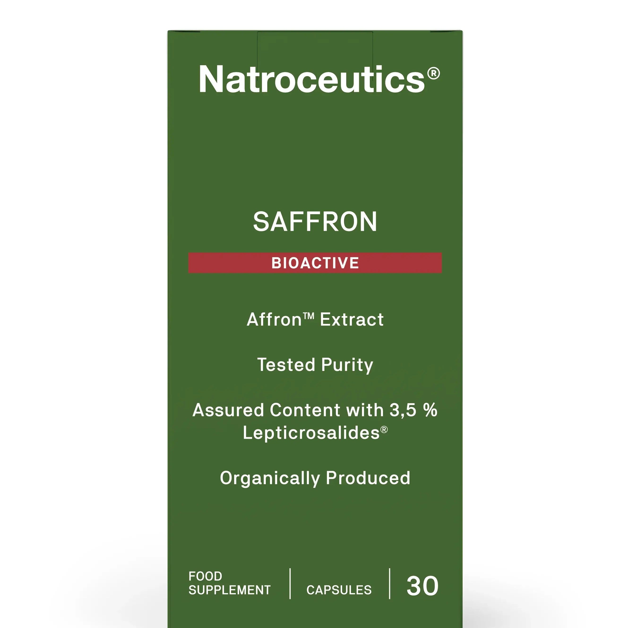 Natroceutics Saffron BioActive 30 caps packaging – Windback NZ.