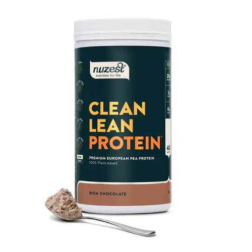 Nuzest Clean Lean Protein 1kg Rich Chocolate packaging - Windback NZ