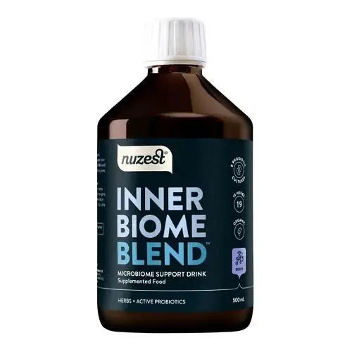 Nuzest Inner Biome Blend 500ml Berry packaging - Windback NZ