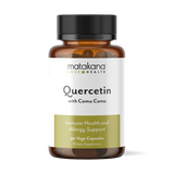 Matakana Superfoods Quercetin Optimised 600mg 90 Caps bottle for immune health and allergy support.