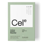 SRW Laboratories Celᵉ Cellular Energy 60 Caps packaging design featuring cellular system essential nutrients.