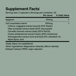 Supplement facts for SRW Laboratories Cel³ Cellular Renewal 60 Caps showing ingredients and daily values.