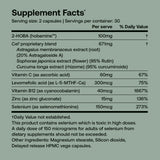 SRW Laboratories Cel¹ Cellular Stability 60 Caps supplement facts including key ingredients and daily values.