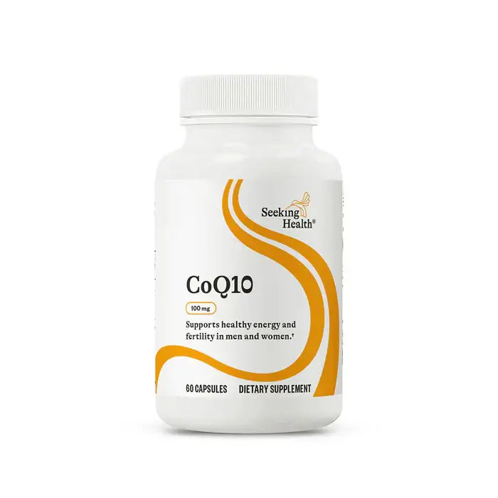 Seeking Health CoQ10 100mg 60 caps packaging – Windback NZ.