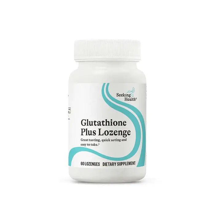 Seeking Health Glutathione Plus Lozenge 60 caps packaging – Windback NZ.