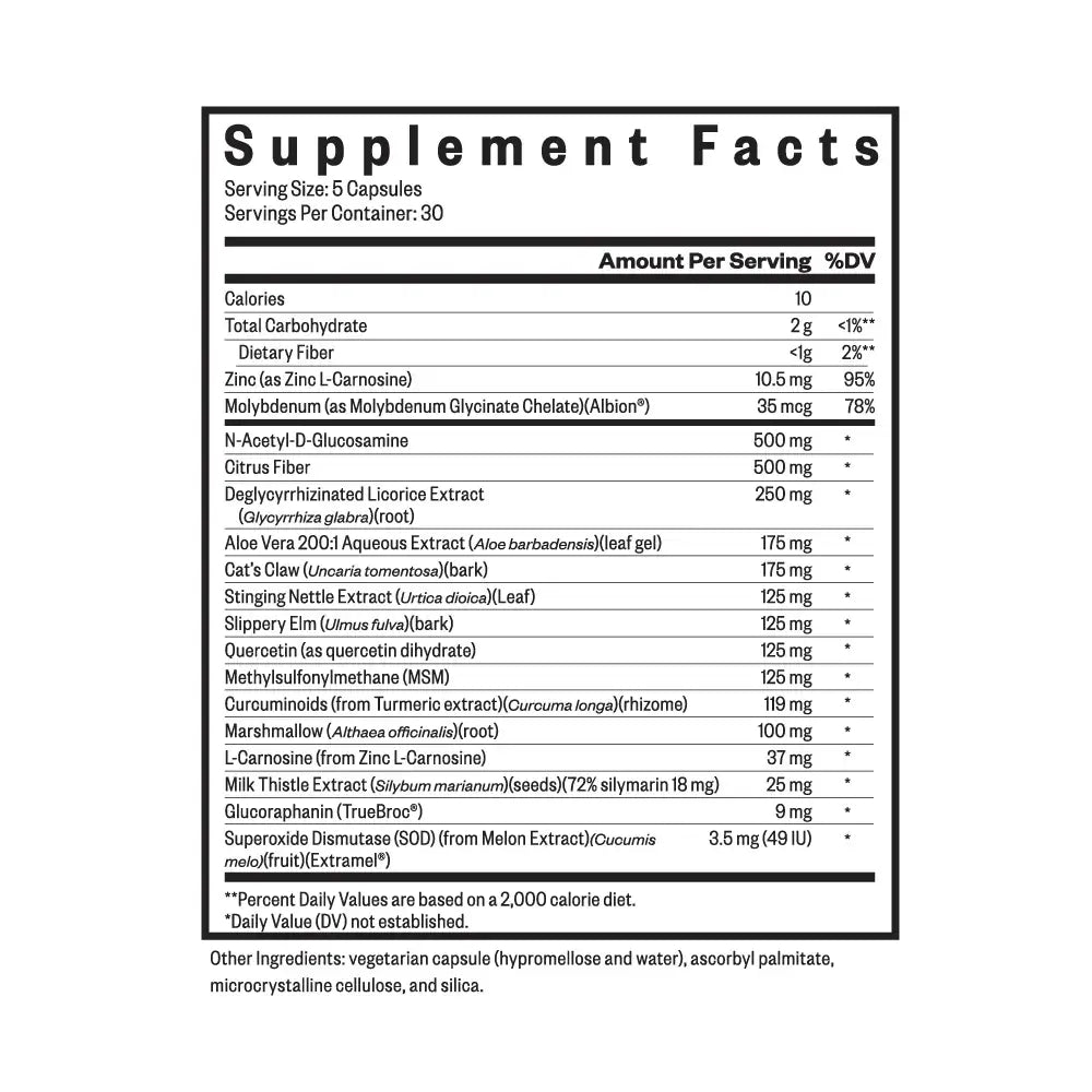 Seeking Health Gut Nutrients 150 caps packaging – Windback NZ