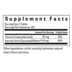 Seeking Health Iron Chewable 60 caps packaging – Windback NZ.