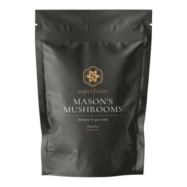 SuperFeast Masons Mushrooms 100g packaging – Windback NZ