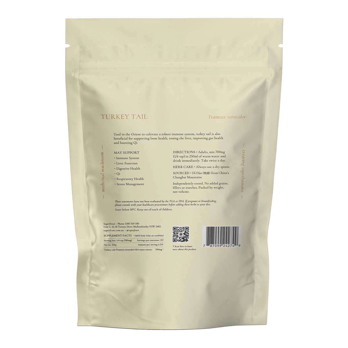 SuperFeast Turkey Tail packaging - Windback NZ