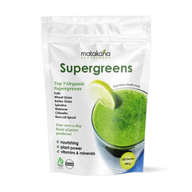 Matakana Superfoods Organic SuperGreens 200g powder Windback NZ