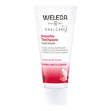 Weleda Ratanhia Toothpaste packaging – Windback NZ.