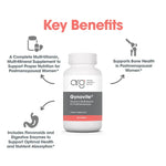 Allergy Research Group Optimox Gynovite 180 Tabs with key benefits for postmenopausal women.