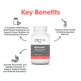 Allergy Research Group Optimox Gynovite 180 Tabs with key benefits for postmenopausal women.