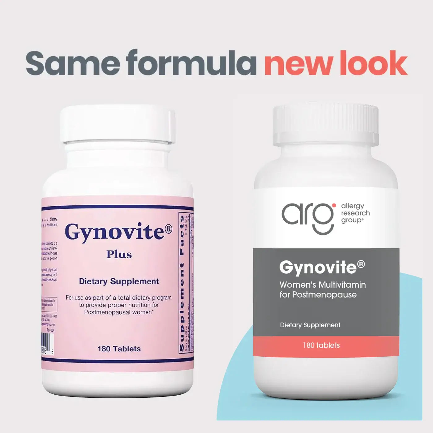 Allergy Research Group Optimox Gynovite 180 Tabs - Women's multivitamin for postmenopause nutrient support.
