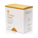 Ayurda Vata Tea 100g packaging, a caffeine-free herbal tea for Vata body types, featuring Ayurvedic herbs and spices - Windback NZ.
