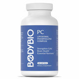 BodyBio PC (Liposomal Phosphatidyl Complex) 300 Softgels dietary supplement bottle image.