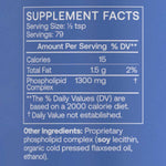 BodyBio PC Liquid 236 ml supplement facts including phospholipid complex and nutritional information.