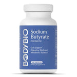 BodyBio Sodium Butyrate 100 Caps bottle for digestive health support and nutrient absorption