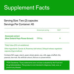 Calocurb GLP-1 Activator 90 Caps Supplement Facts, including Amarasate extract and other ingredients.
