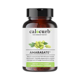 Supplement bottle labeled 'calocurb Amarasate' on a white background