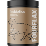 Fourflex probiotics container for dogs on a white background