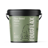 FourFlax Flax Seed Flake product packaging on a white background