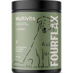 Fourflax Multivits container for dogs on a white background