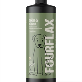 FourFlax Skin & Coat supplement bottle for dogs on a white background