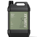 FourFurFlax skin and coat supplement container on a white background