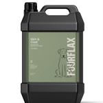 FourFlax Skin & Coat supplement container on a white background