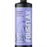FourFlax brain and vision oil bottle for dogs on a white background