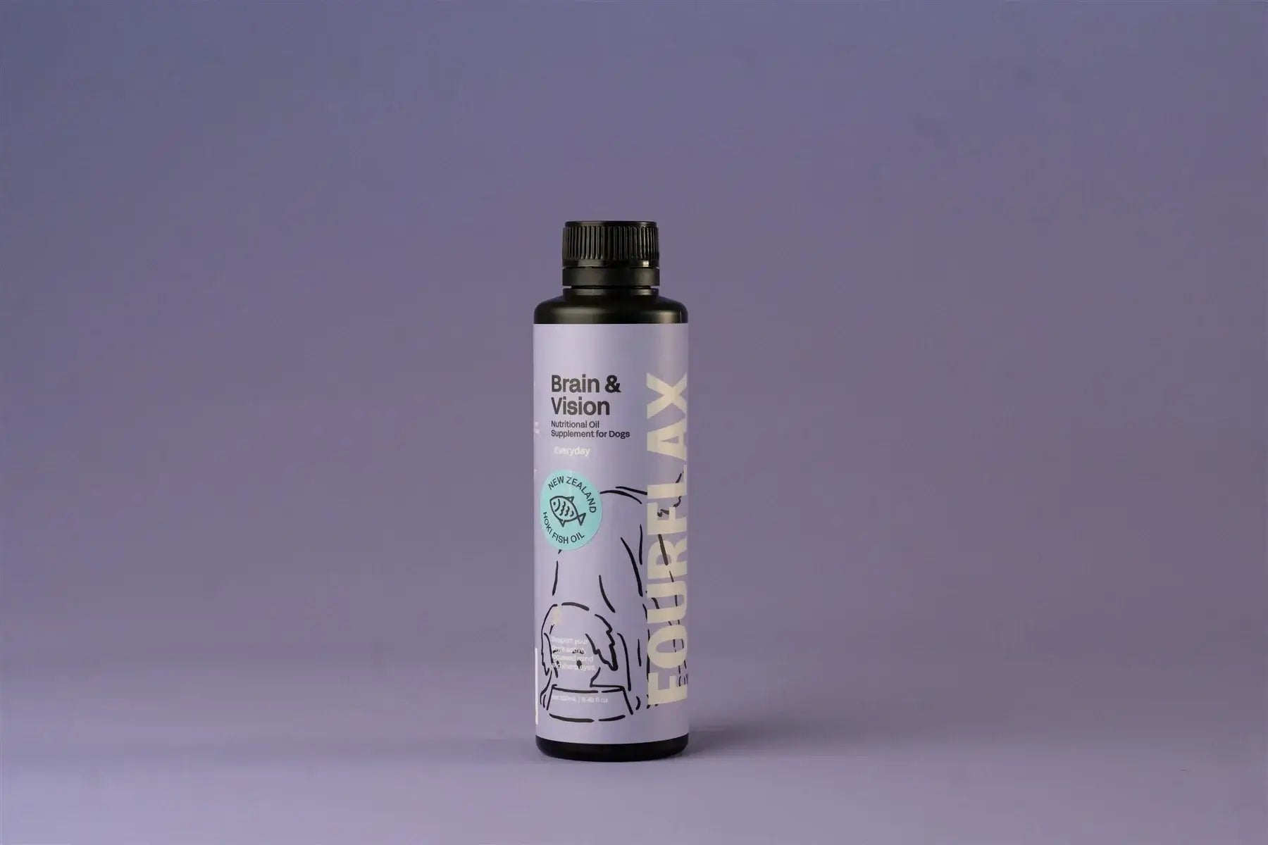 Bottle labeled 'Brain & Vision' on a gray background